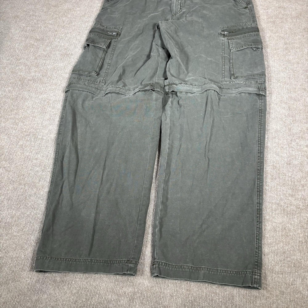 Vintage‎ Old Navy Pants Mens 35x32 Army Green Cargo Convertible Military Baggy - Picture 4 of 13